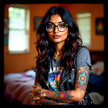 Aanya Sharma, a 24-year-old tattoo artist from India